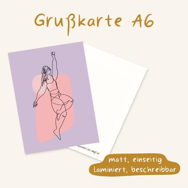 Lineart "Freudentanz" - in verschiedenen Farben – Bild 2