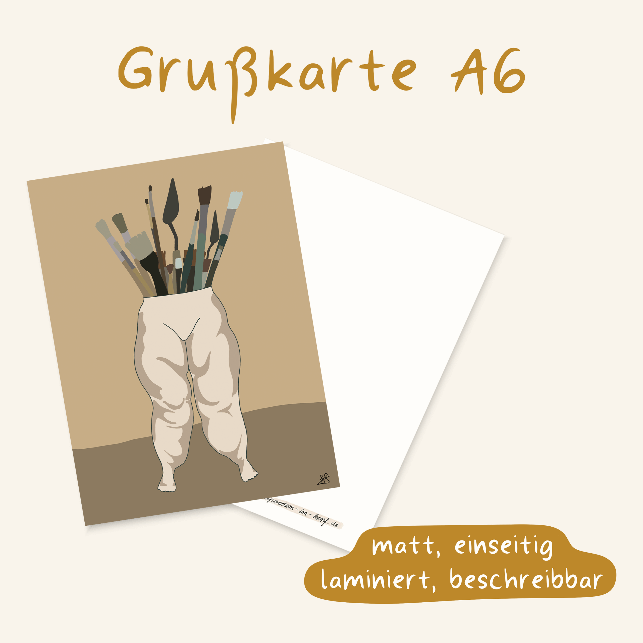 Postkarte "Pampasgras in Vase"