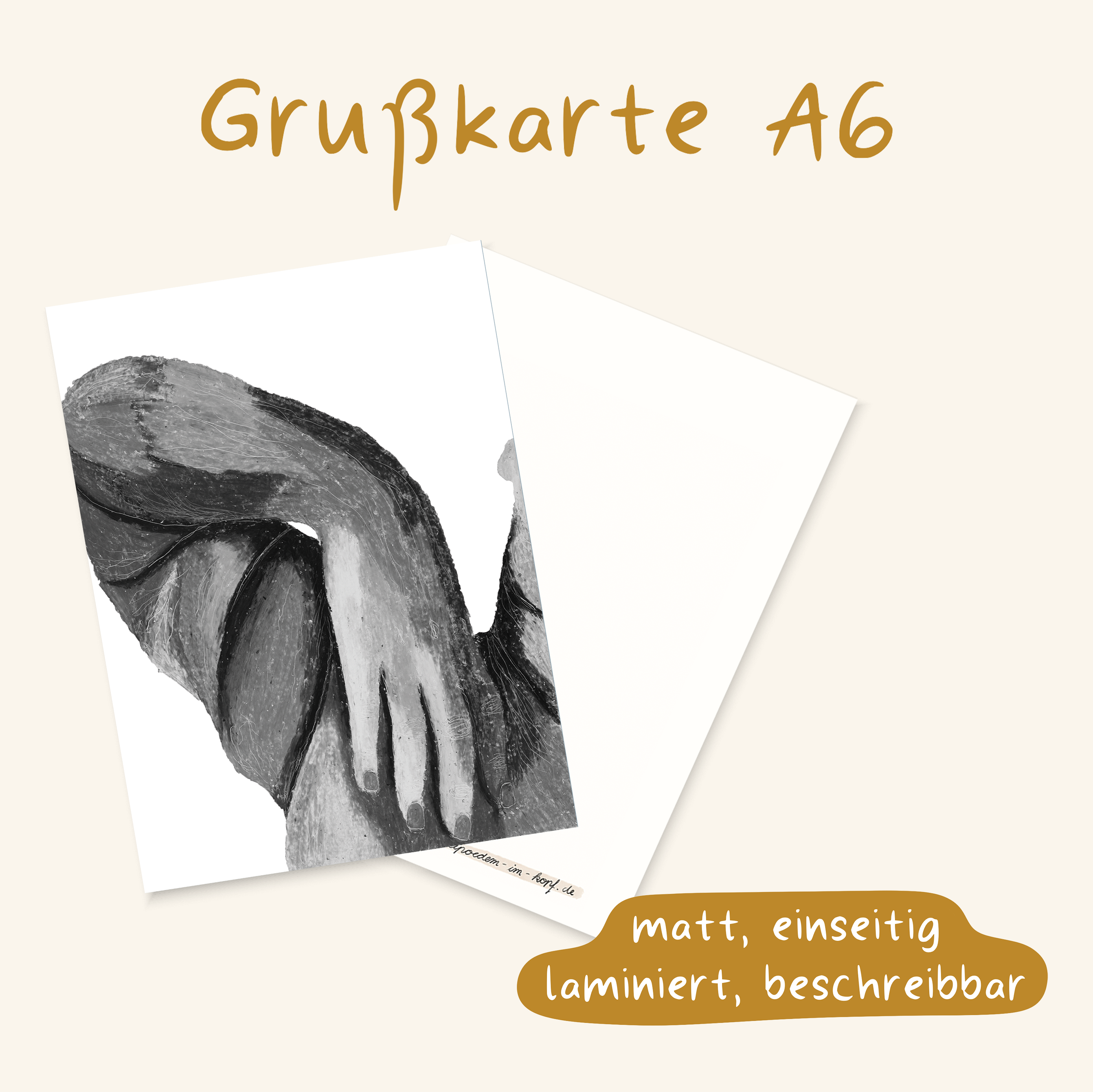 Postkarte "Shine bright" schwarz/weiß