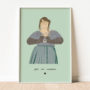 Poster "You are awesome" ft. @heilpraxis.hilbich (DIN A5 - DIN A3)