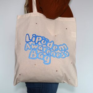 Henkeltasche "Lipödem Awareness Bag" Pünktchen - handbemalt / bestickt