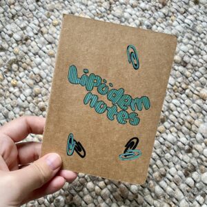 Heft DIN A6 "Lipödem Notes" Grün - handbemalt