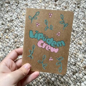 Heft DIN A6 "Lipödem Crew" Natur - handbemalt