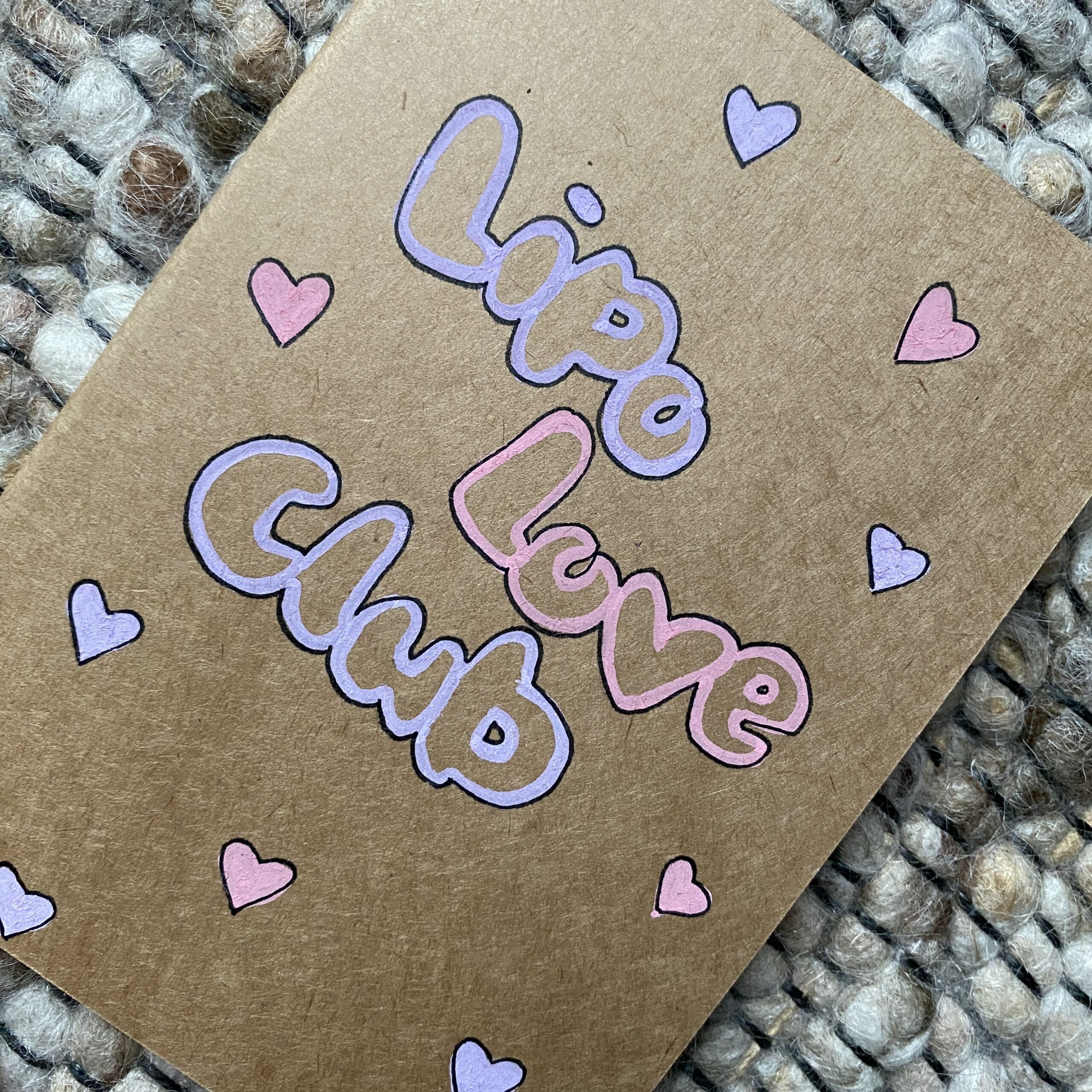 Heft DIN A6 "Lipo Love Club" - handbemalt – Bild 3