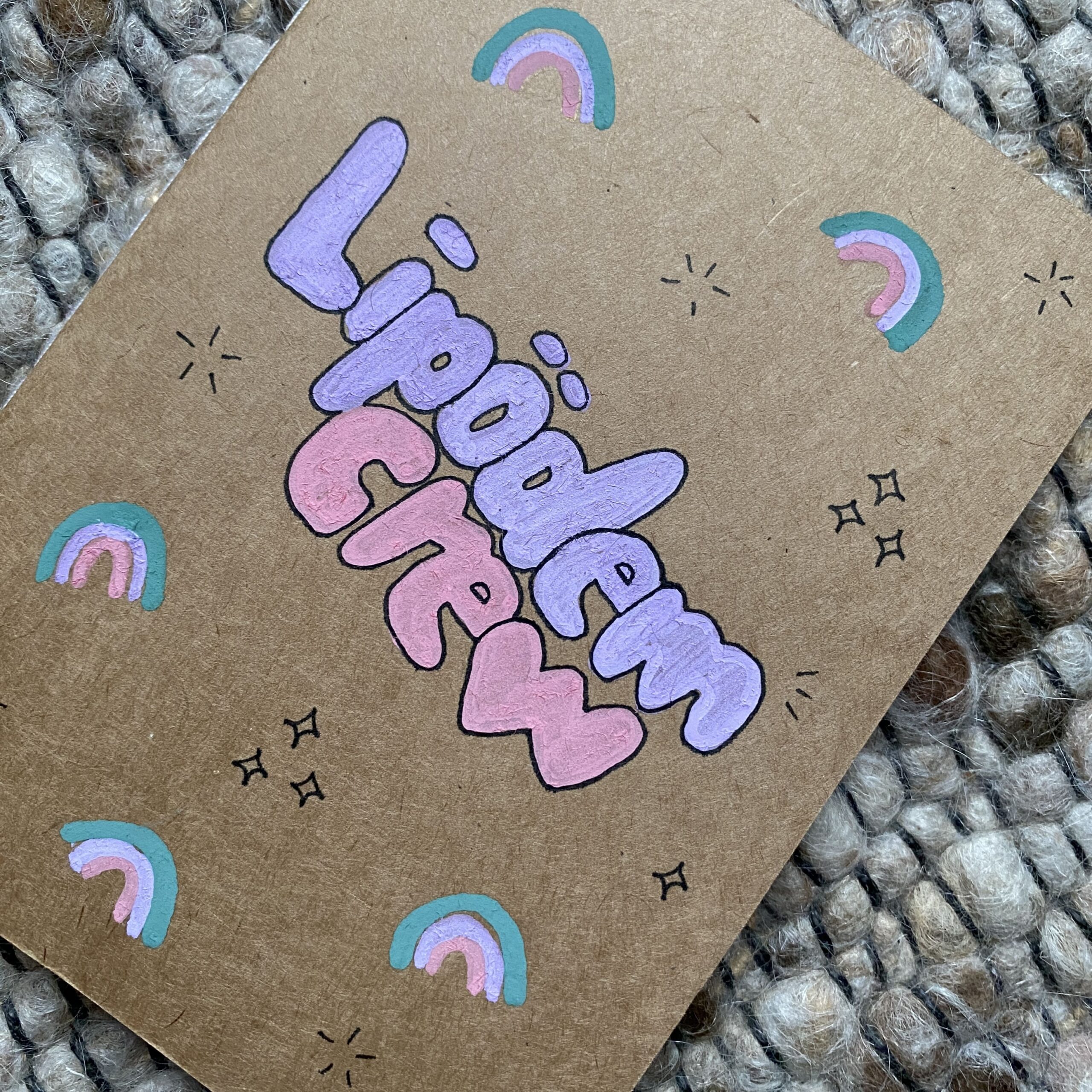 Heft DIN A6 "Lipödem Crew" Regenbogen - handbemalt – Bild 3