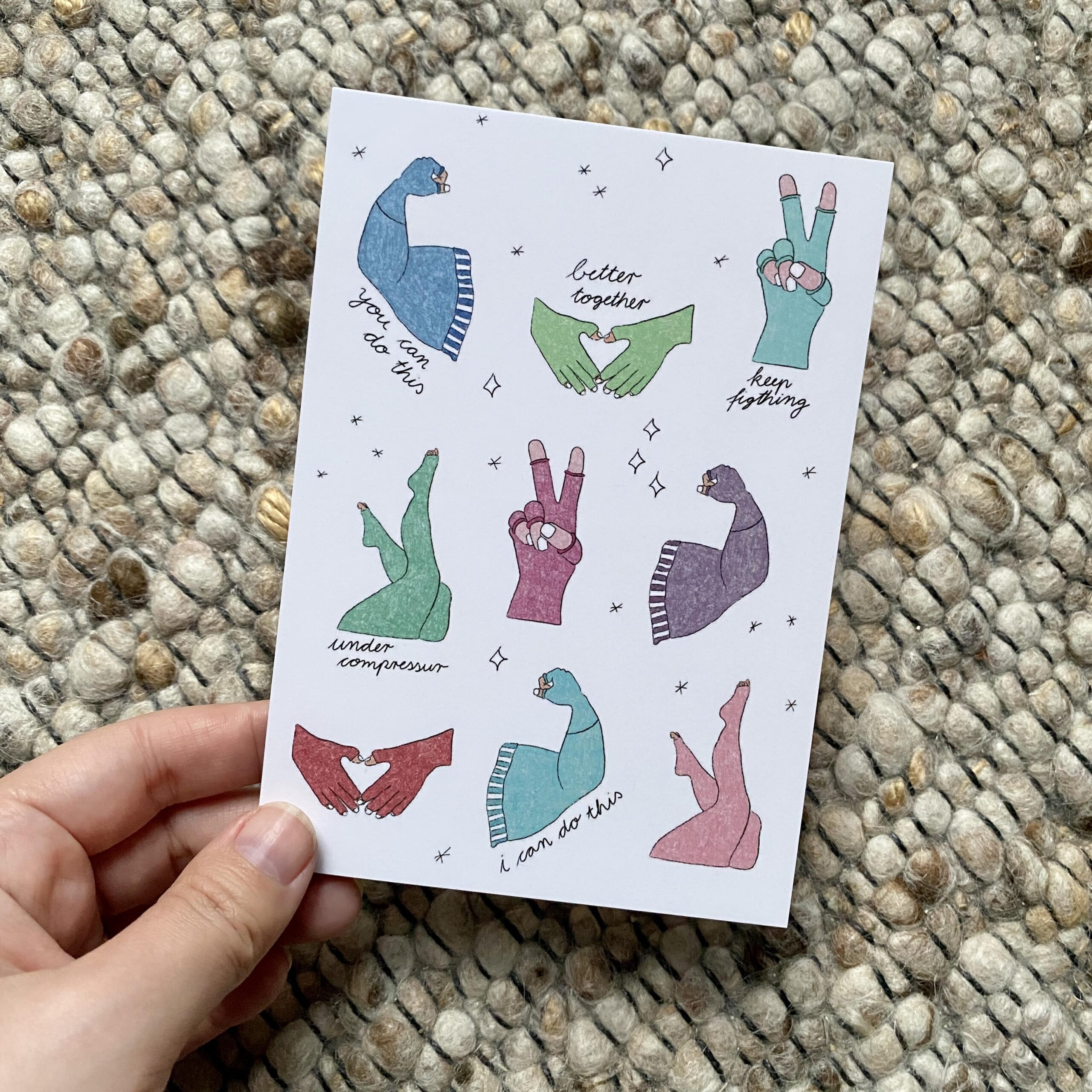 Postkarte "Kompressions-Sticker"