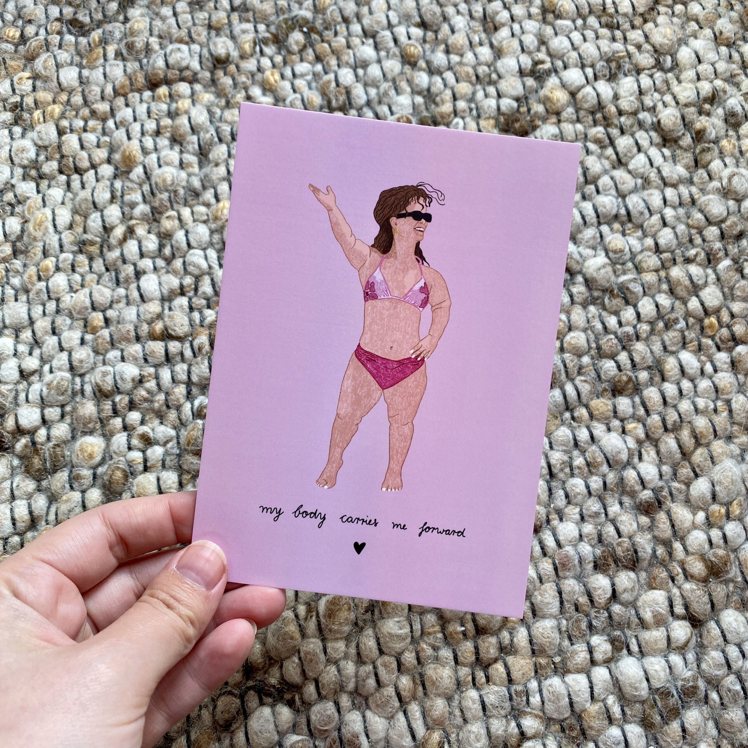 Postkarte "My body carries me forward" ft. @Janina_Nagel_