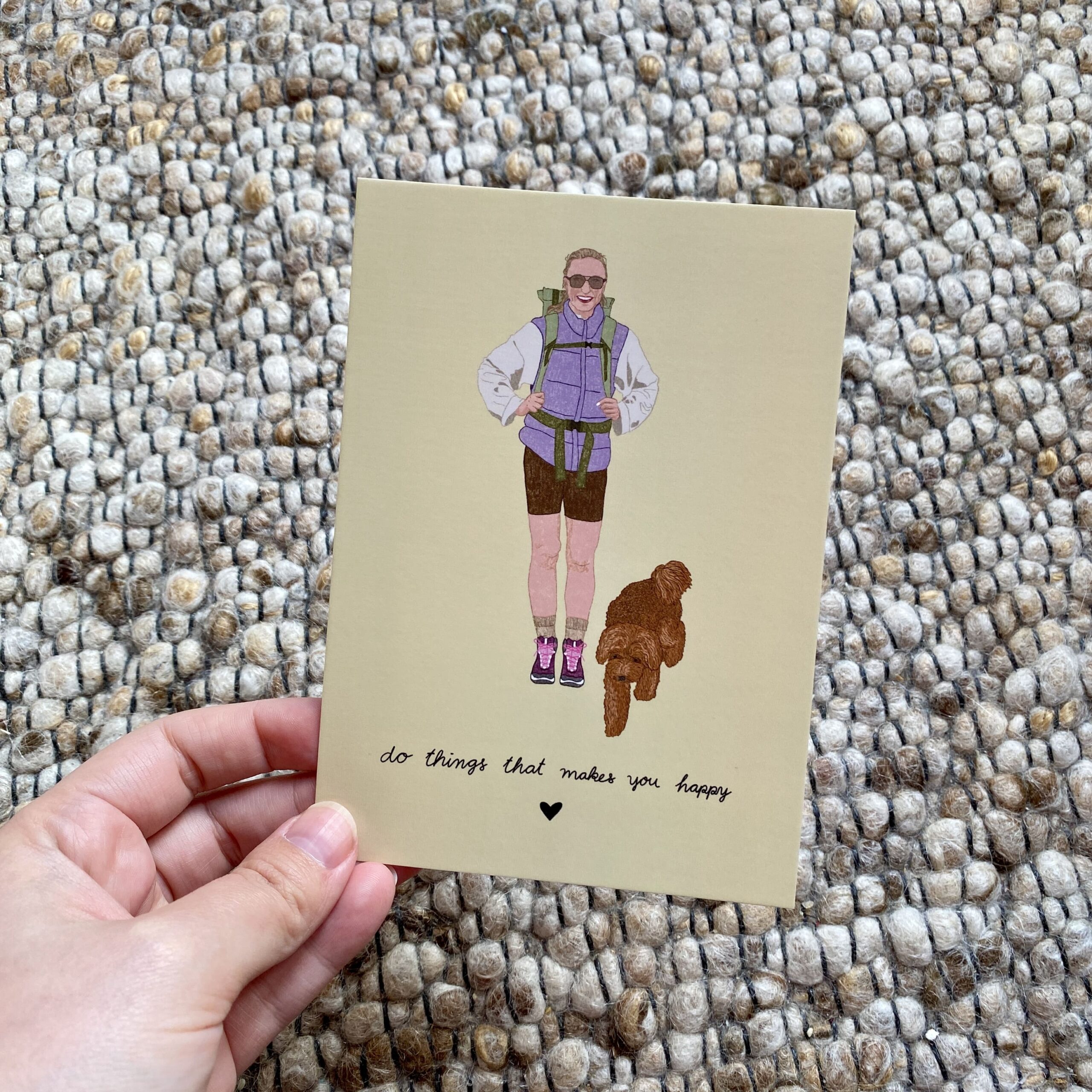 Postkarte "Do things that makes you happy" ft. @lunakloess