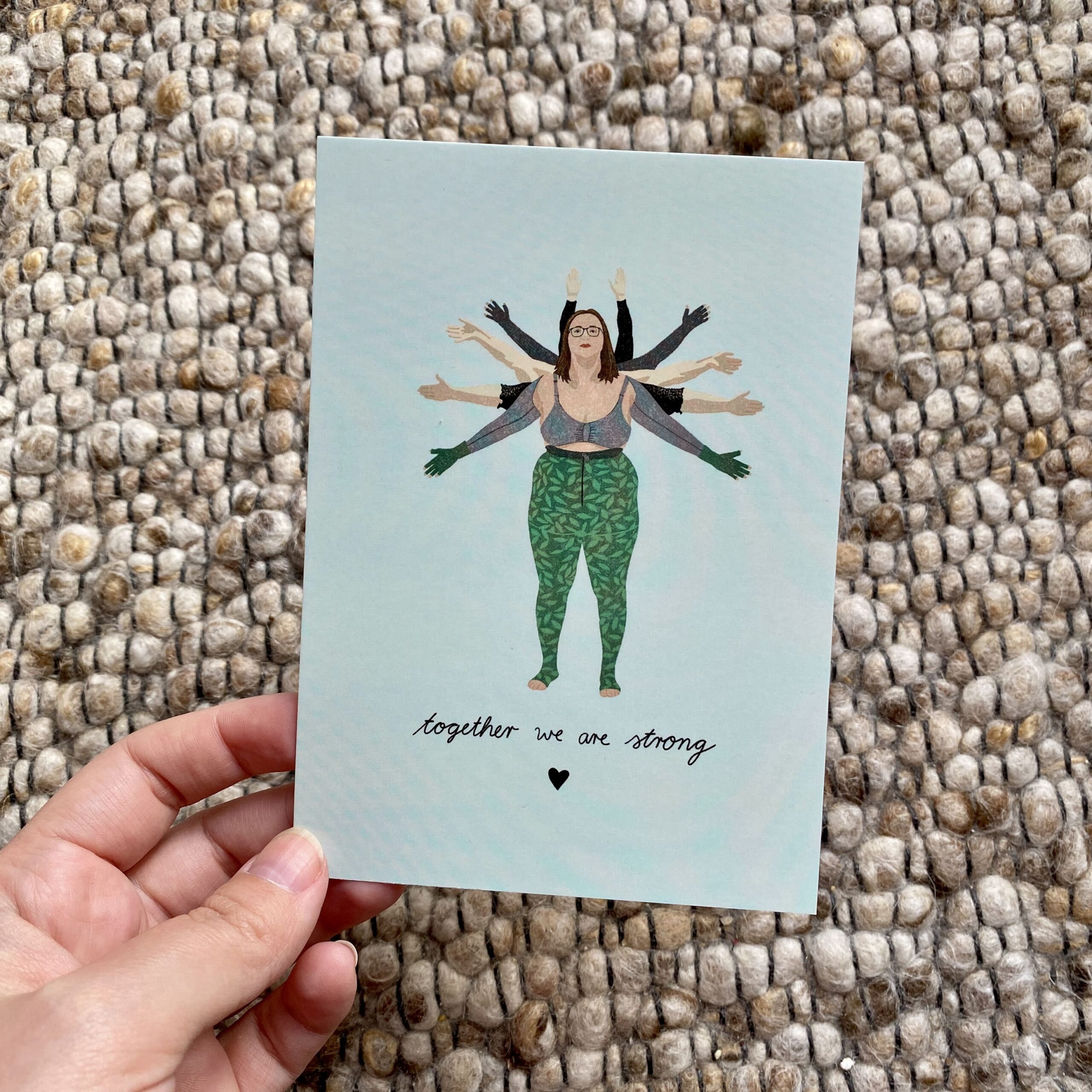 Postkarte "Together we are strong" ft. @lizturquoise