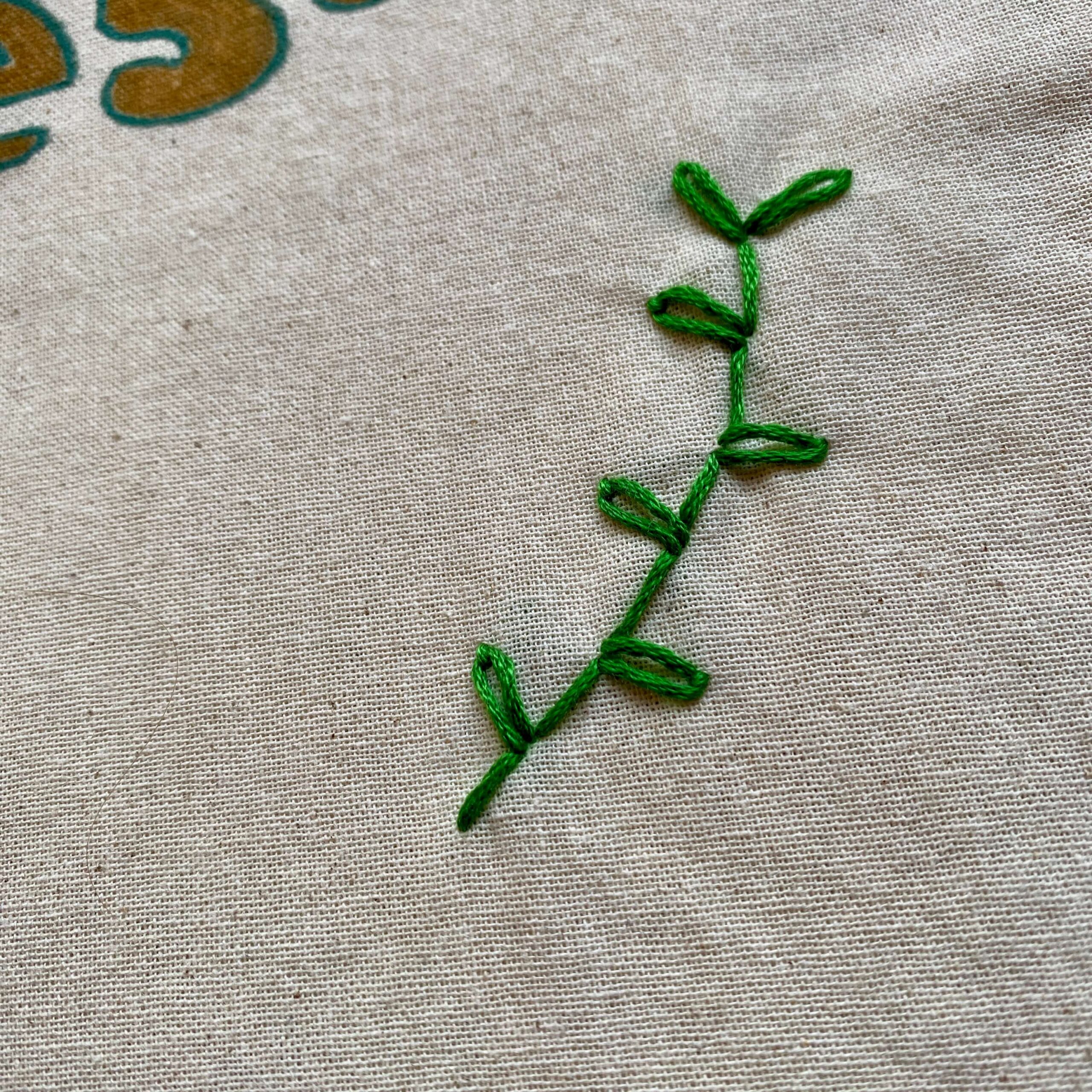 Henkeltasche "Lipödem Awareness Bag" Natur - handbemalt / bestickt – Bild 2