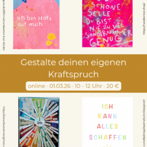 Online Kreativ-Workshop – Gestalte deinen Kraftspruch für 2026 (Live)